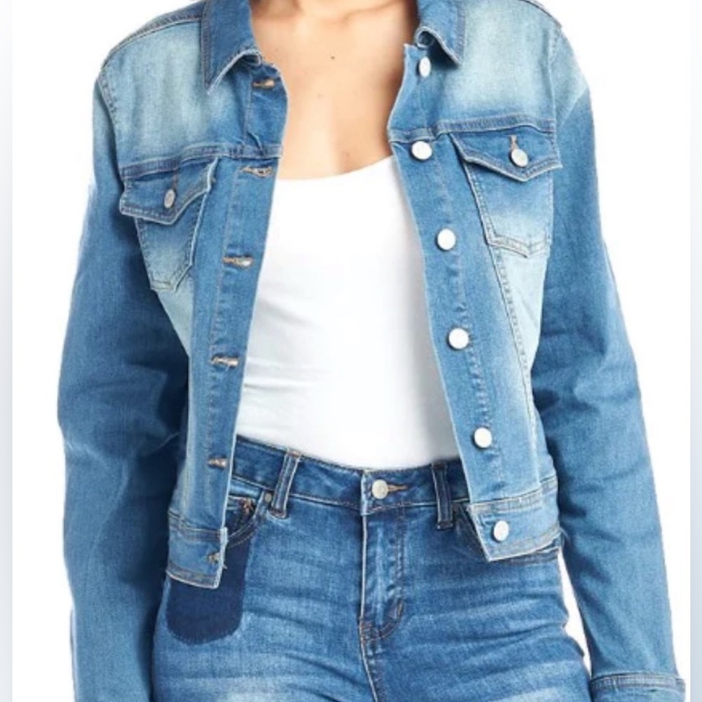 Ci Sono Women's Blue Denim Jacket,Size S